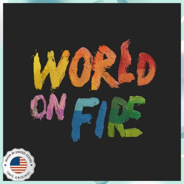 kenny For King And Country Merch World On Fire Long Sleeve Tee Black