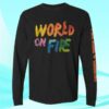 kenny For King And Country Merch World On Fire Long Sleeve Tee Black0