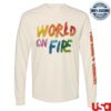 kenny For King And Country Merch World On Fire Long Sleeve Tee Ivory0