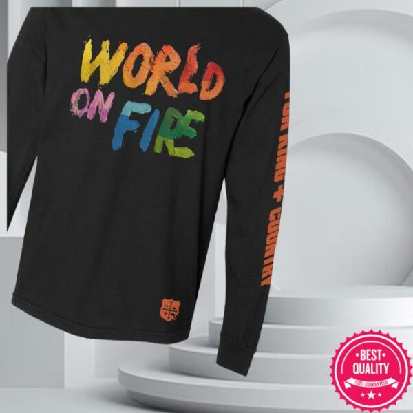 kenny Forking And Country Merch Shop Store World On Fire Long Sleeve Shirtss