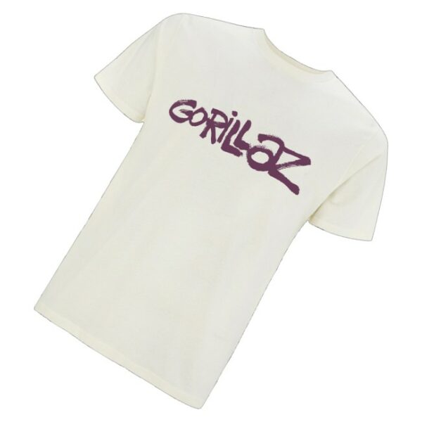 kenny Gorillaz Store Merch Graffiti Logo Shirt Natural0