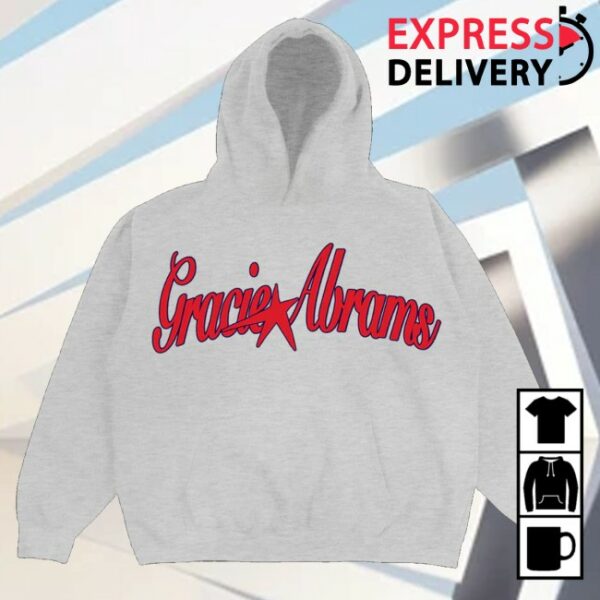 kenny Gracie Abrams Merch Secret Tour Heather Grey Star Hoodie0