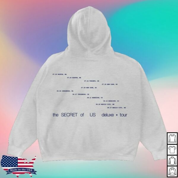 kenny Gracie Abrams Merch Store Secret Tour Heather Grey Star Hoodie