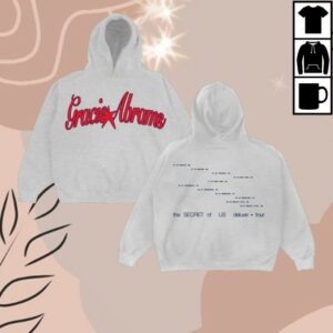 kenny Gracie Abrams Merch Store Secret Tour Heather Grey Star Hoodiess