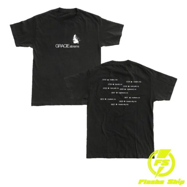kenny Gracie Abrams Merch Store Tsou Deluxe Tour Black Dateback Shirtss