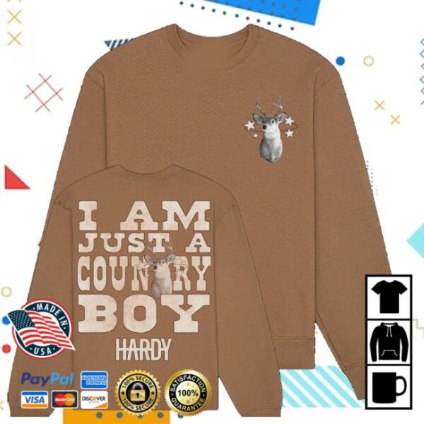 kenny Hardy Official Store Merch I Am Just A Country Boy Sweatshirt