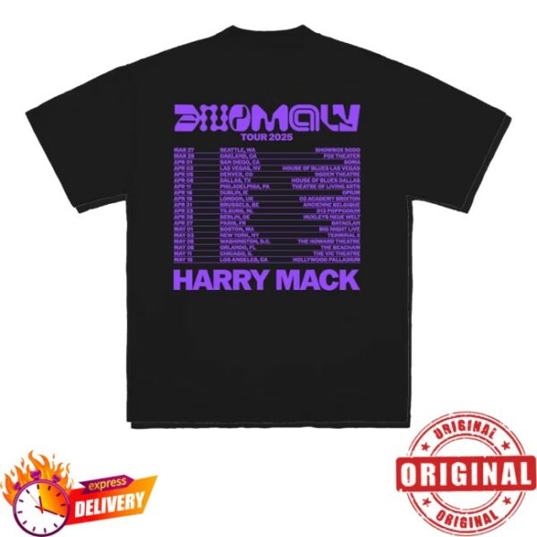 kenny Harry Mack Merch Store Anomaly Tour 2025 Black Shirt
