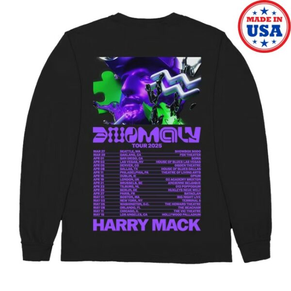 kenny Harry Mack Merch Store Anomaly Tour 2025 Black Sweatshirts