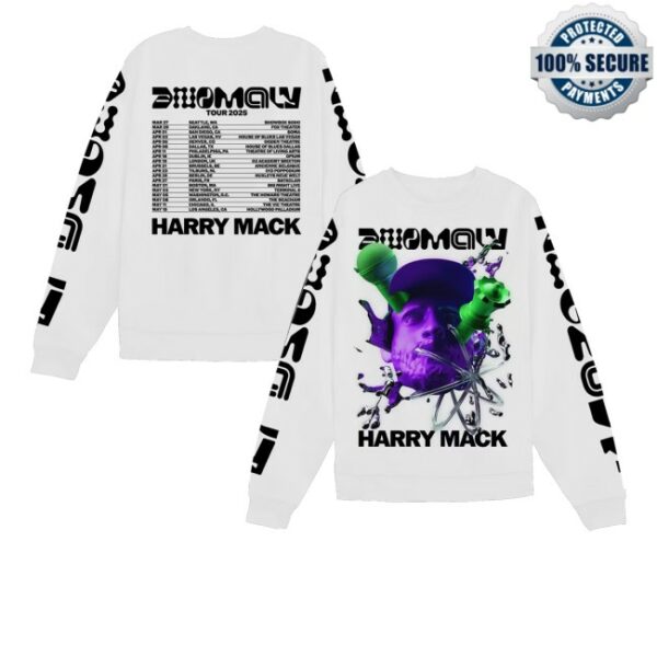kenny Harry Mack Merch Store Anomaly Tour 2025 White Long Sleeve Teess