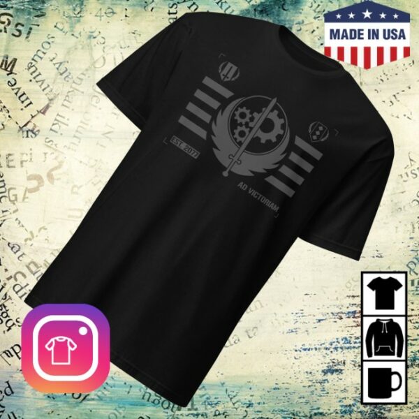 kenny Ign Store Merch Fallout Brotherhood Of Steel Ad Victoriam Shirt0