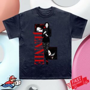 kenny Jennie Merch Back To School Anime Washed Black Tee