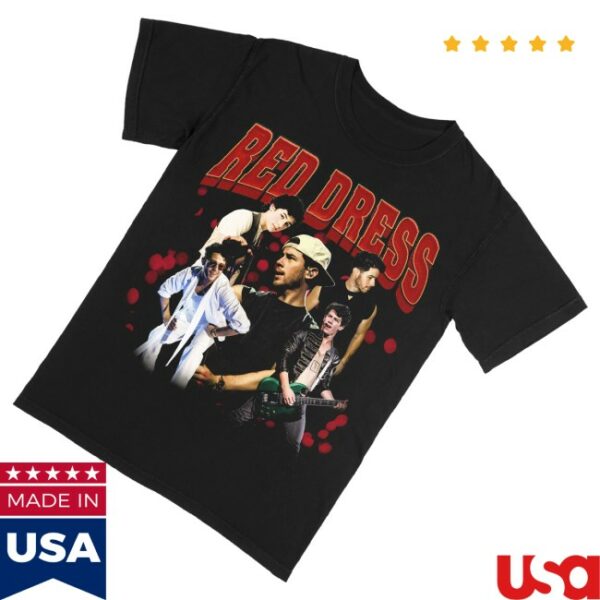 kenny Jonas Brothers Merch Red Dress Tee0