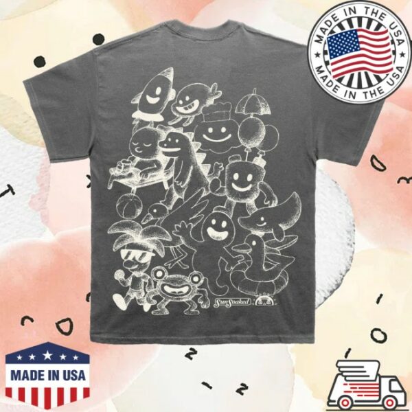 kenny Kaskade Merch Store Sunsoaked Character Sketch Tee Greys