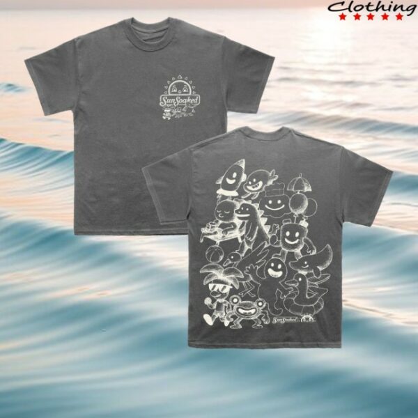 kenny Kaskade Merch Store Sunsoaked Character Sketch Tee Greyss