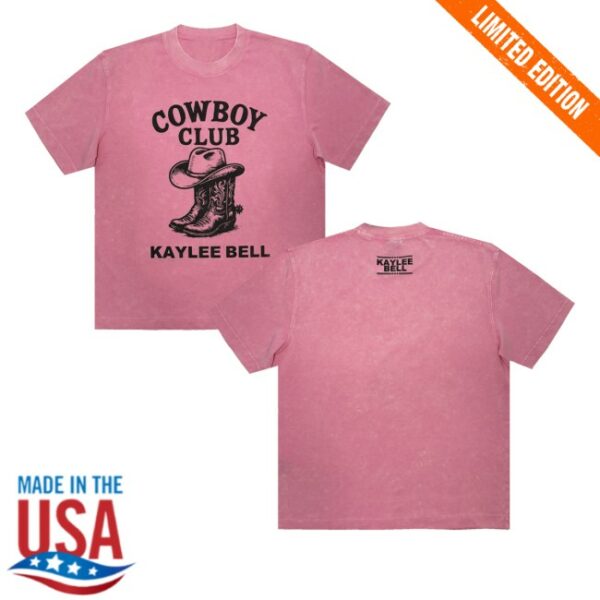 kenny Kaylee Bell Merch Store Cowboy Club Shirt Washed Pinkss