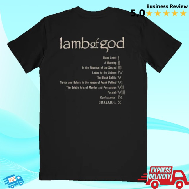 kenny Lamb Of God Store Merch New American Gospel Vintage Tracklist Tee kenny Lamb Of God Store Merch New American Gospel Vintage Tracklist Tee