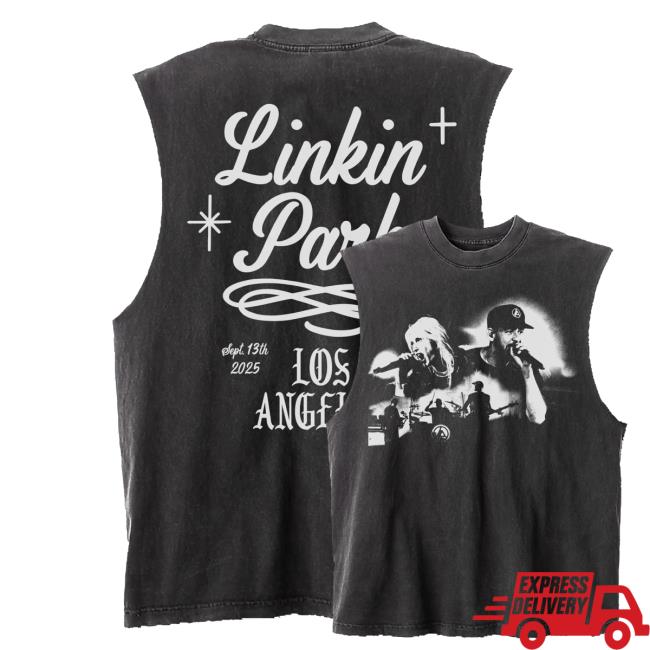 kenny Linkin Park Merch Shop Store Lp La Sleeveless Vintage Black Tank Top
