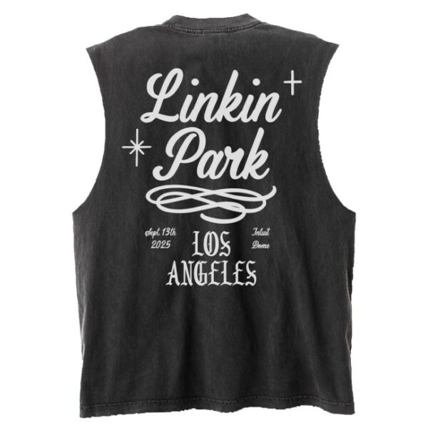 kenny Linkin Park Store Merch Lp La Sleeveless Vintage Black Tee
