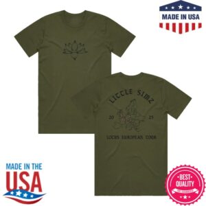 kenny Little Simz Store Merch Lotus Tour European Map Army Green Shirtss