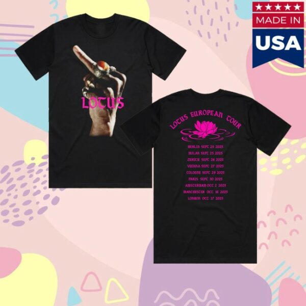 kenny Little Simz Store Merch Lotus Tour Finger Black Shirtss