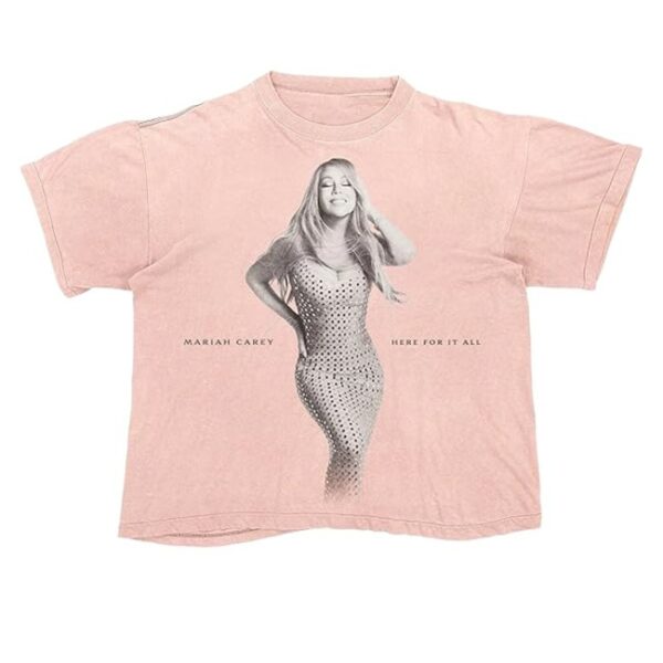 kenny Mariah Carey Merch Mariah Carey Unisex Adult Official Merch Here For It All I Dont Care Pink Shirt0