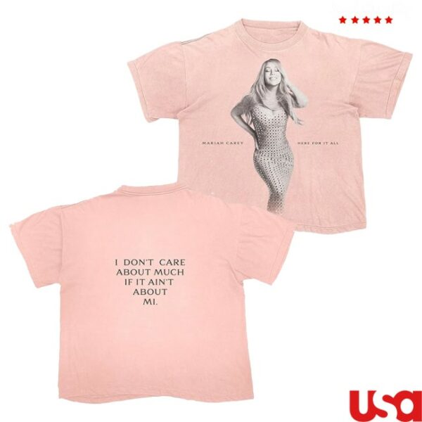 kenny Mariah Carey Merch Mariah Carey Unisex Adult Official Merch Here For It All I Dont Care Pink Shirt1