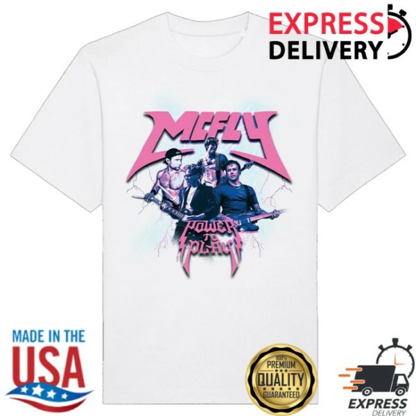 kenny Mcfly Merch Power To Play Band Uk 2023 White Tour Tee0