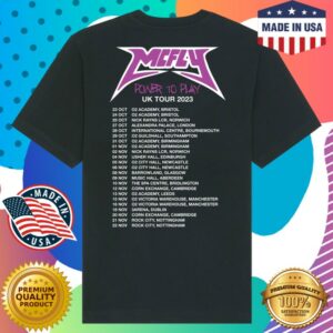 kenny Mcfly Merch Power To Play Epic Teddy Uk 2023 Tour Tee