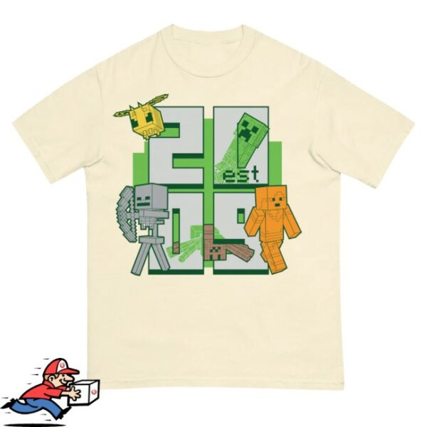 kenny Minecraft Shop Merch Minecraft Est 2009 Stacked Unisex Comfort Colors Shirt1 1