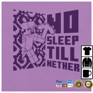 kenny Minecraft Shop Merch Minecraft No Sleep Till Nether Adult Shirt