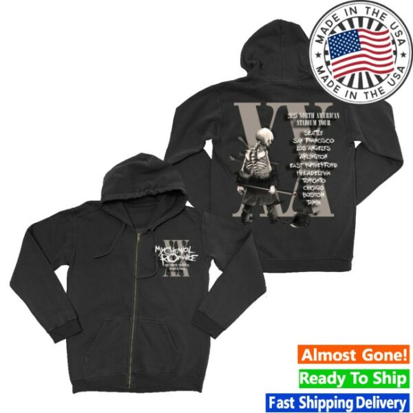kenny My Chemical Romance Merch The Black Parade Tour Zip Hoodie1