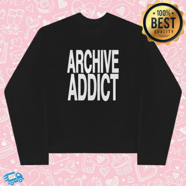 kenny Nss Edicola Merch Fuorimoda Archive Addict Boxy Long Sleeve Shirt Black1