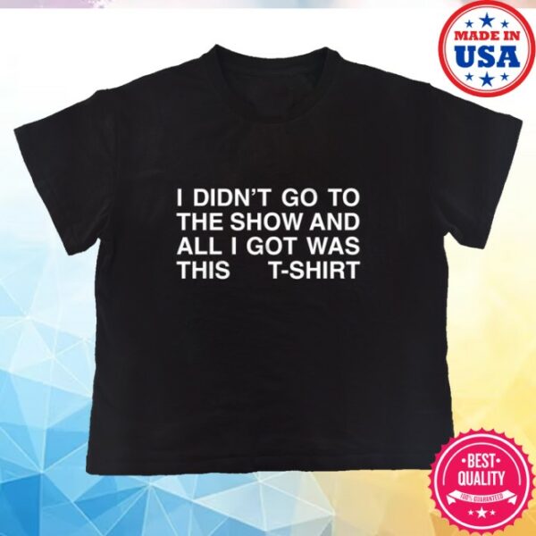 kenny Nss Edicola Merch Fuorimoda I Didnt Go To The Show Boxy Slim Shirt Black