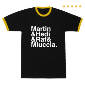 kenny Nss Edicola Merch Fuorimoda Martin Hedi Raf Miuccia Ring Tee Black Yellow kenny Nss Edicola Merch Fuorimoda Martin Hedi Raf Miuccia Ring Tee Black Yellow