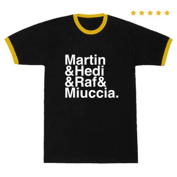 kenny Nss Edicola Merch Fuorimoda Martin Hedi Raf Miuccia Ring Tee Black Yellow
