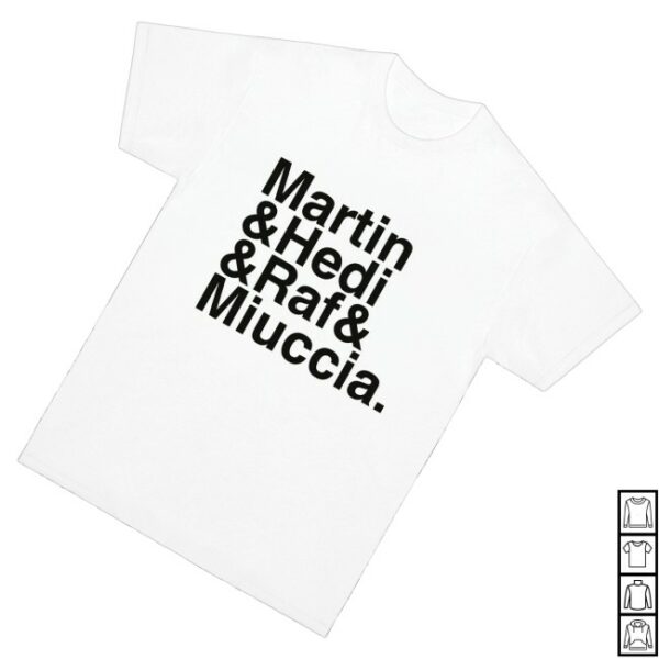 kenny Nss Edicola Merch Fuorimoda Martin Hedi Raf Miuccia Shirt White1