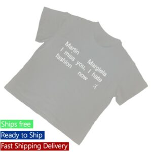 kenny Nss Edicola Merch Fuorimoda Martin Margiela I Miss You Boxy Slim Shirt White1