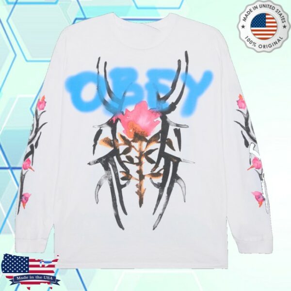 kenny Obey Clothing Merch Store Rose Tribal Long Sleeve Shirt