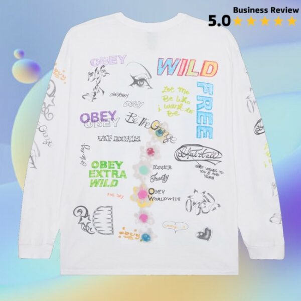 kenny Obey Clothing Merch Store Wild Free Long Sleeve Shirt