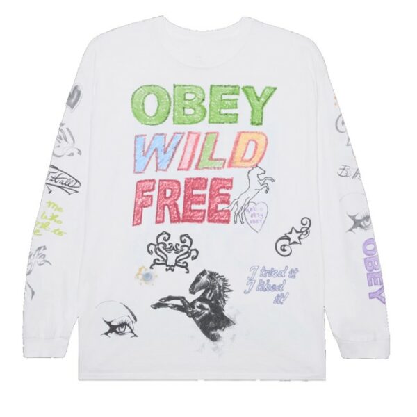 kenny Obey Clothing Merch Store Wild Free Long Sleeve Shirts