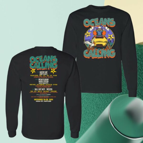 kenny Oceans Calling Festival Merch Rollercoaster Lineup Long Sleeve Tee0