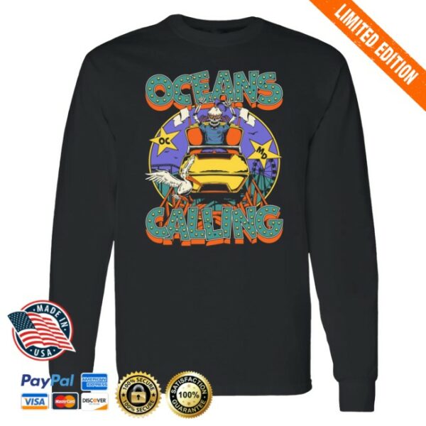 kenny Oceans Calling Festival Merch Rollercoaster Lineup Long Sleeve Tee1