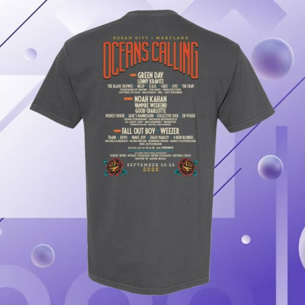 kenny Oceans Calling Festival Merch Shark Lineup Tee