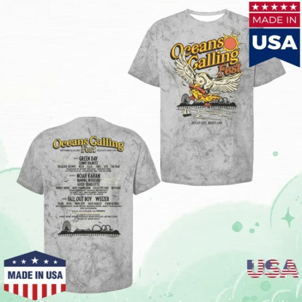 kenny Oceans Calling Festival Store Merch Seagull Lineup Tee0