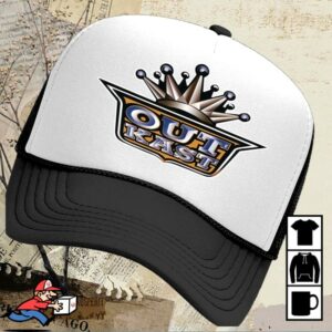 kenny Outkast Merch Store Outkast Metal Logo Trucker Hat Blacks kenny Outkast Merch Store Outkast Metal Logo Trucker Hat Blacks