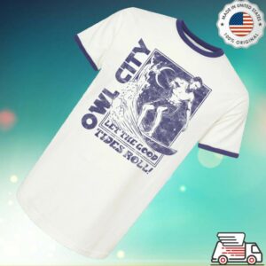 kenny Owl City Merch Let The Good Tides Roll Ringer Tee0 kenny Owl City Merch Let The Good Tides Roll Ringer Tee0