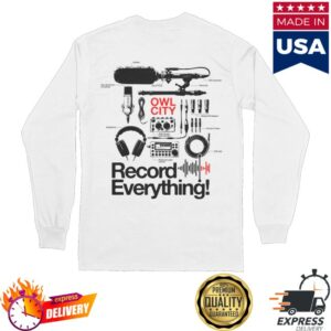 kenny Owl City Merch Store Record Everything Long Sleeve kenny Owl City Merch Store Record Everything Long Sleeve