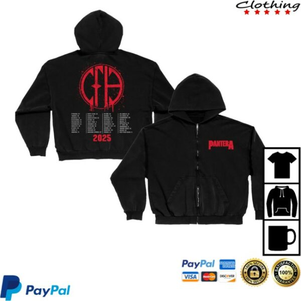 kenny Pantera Merch Store Pantera 2025 Zip Up Hoodiess