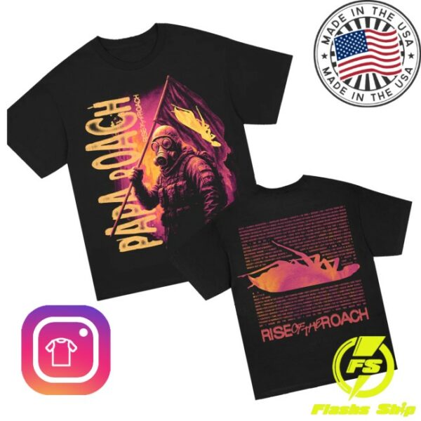 kenny Papa Roach Merch Rise Of The Roach Soldier Shirt Black0