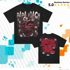 kenny Papa Roach Merch Store Heart Roses Shirt